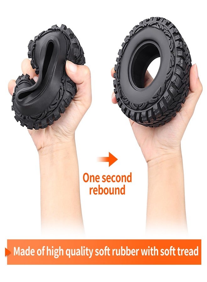 CrazyHobby 1.9 Crawler Tires with Foam Inserts for Traxxas TRX-4 Axial SCX10 II III 1/10 RC Rock Crawler Car - Image 3